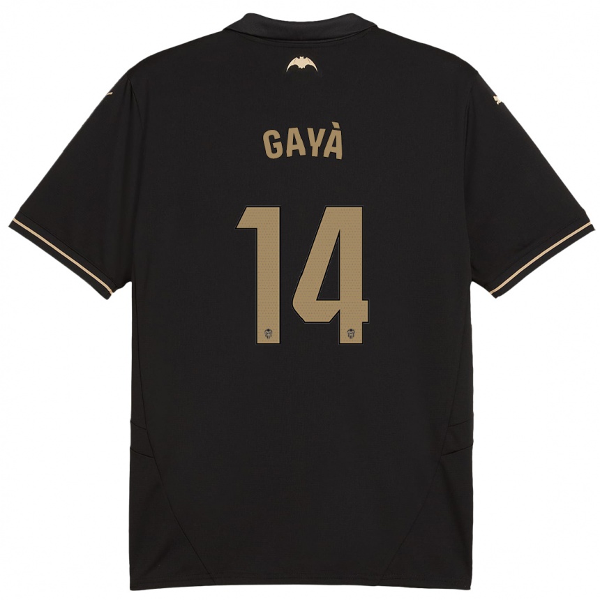 Herren Fußball José Gayà #14 Schwarz Auswärtstrikot Trikot 2024/25 T-Shirt Luxemburg