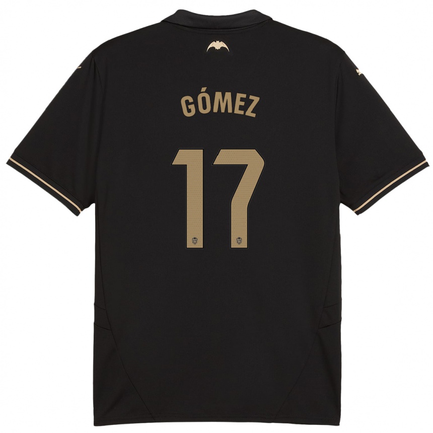 Herren Fußball Dani Gómez #17 Schwarz Auswärtstrikot Trikot 2024/25 T-Shirt Luxemburg