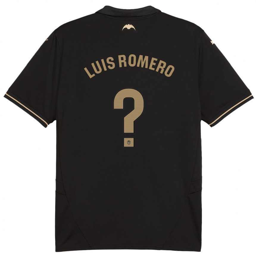 Herren Fußball Luis Romero #0 Schwarz Auswärtstrikot Trikot 2024/25 T-Shirt Luxemburg