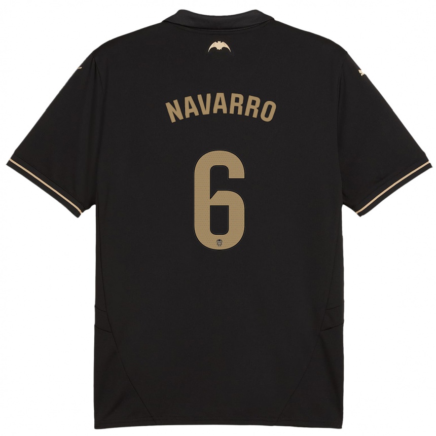 Herren Fußball Javi Navarro #6 Schwarz Auswärtstrikot Trikot 2024/25 T-Shirt Luxemburg