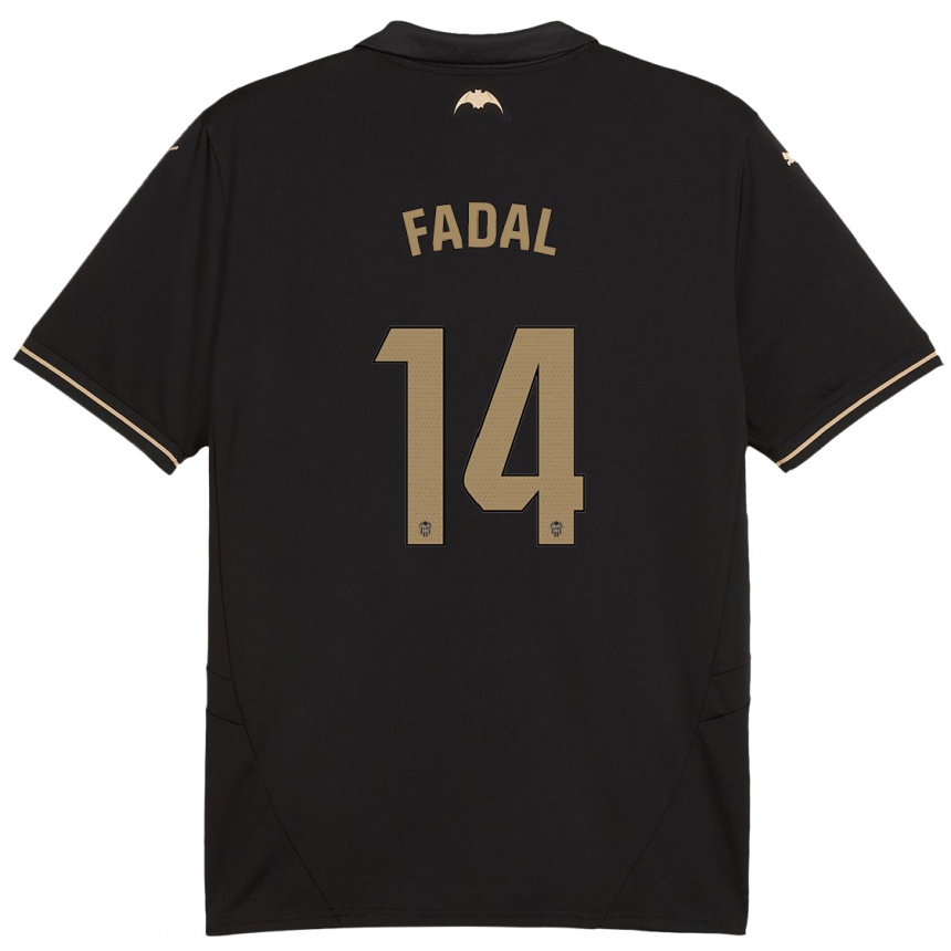 Herren Fußball Ali Fadal #14 Schwarz Auswärtstrikot Trikot 2024/25 T-Shirt Luxemburg