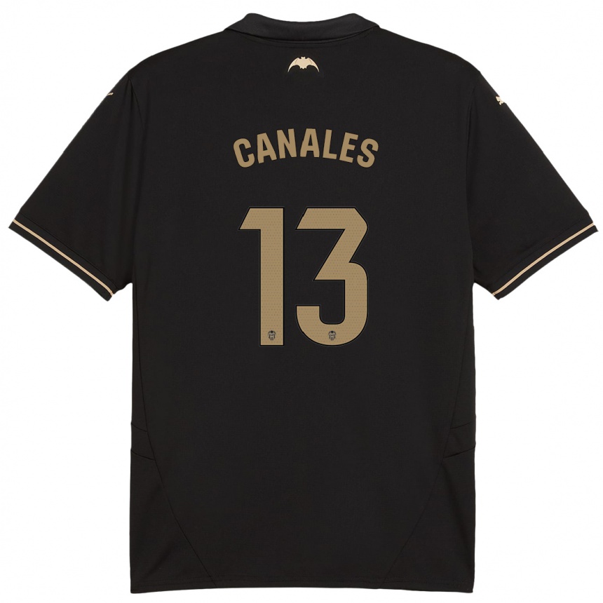 Herren Fußball Antonia Canales #13 Schwarz Auswärtstrikot Trikot 2024/25 T-Shirt Luxemburg