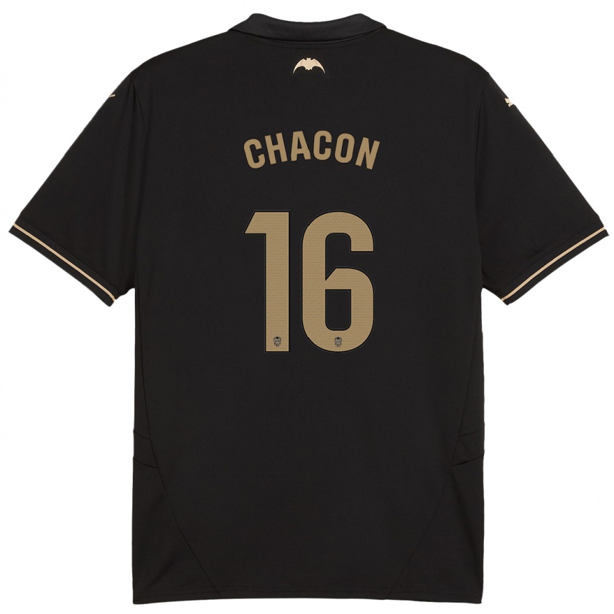 Herren Fußball Ivonne Chacón #16 Schwarz Auswärtstrikot Trikot 2024/25 T-Shirt Luxemburg