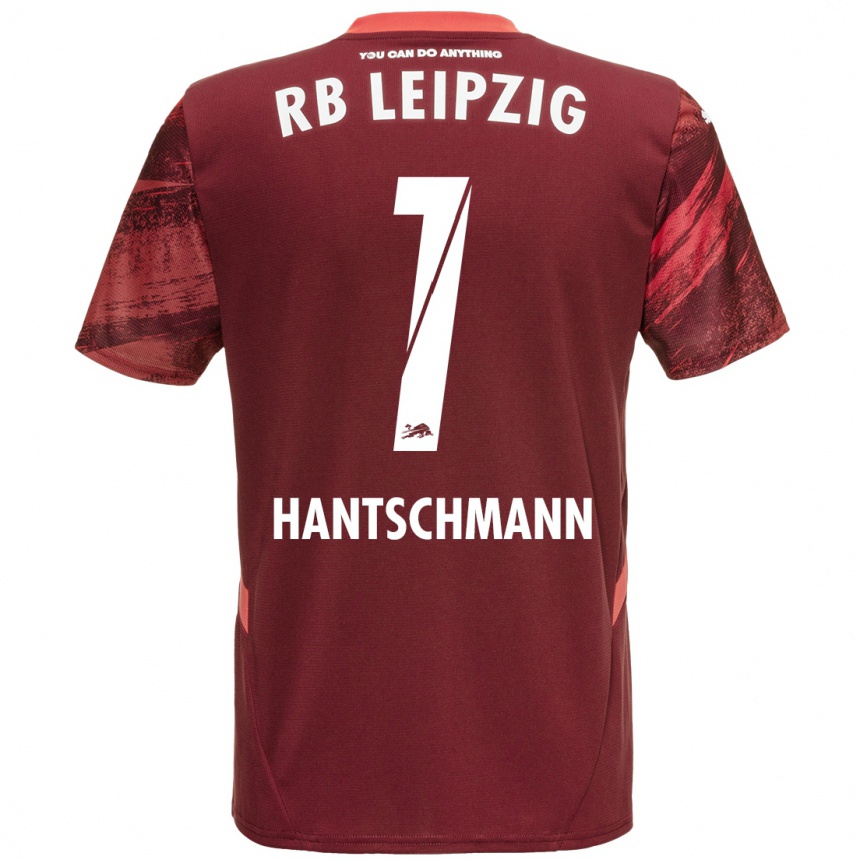 Herren Fußball Franz Hantschmann #1 Burgunderrot Auswärtstrikot Trikot 2024/25 T-Shirt Luxemburg