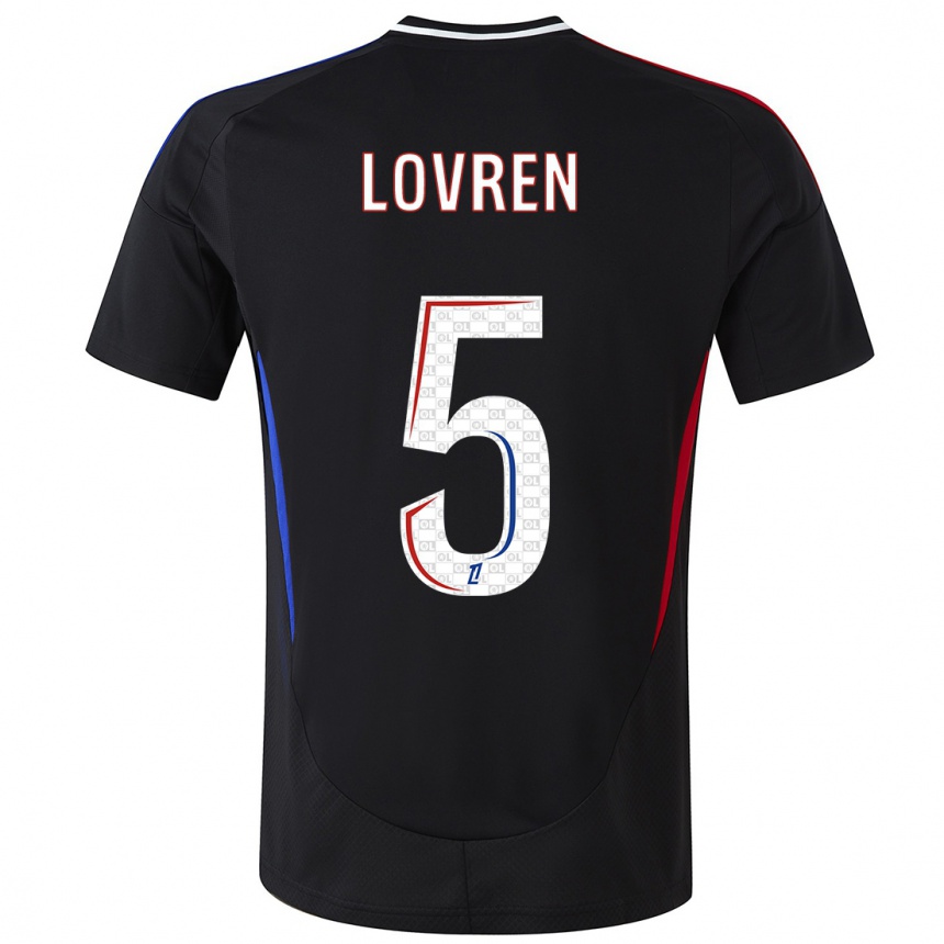 Herren Fußball Dejan Lovren #5 Schwarz Auswärtstrikot Trikot 2024/25 T-Shirt Luxemburg