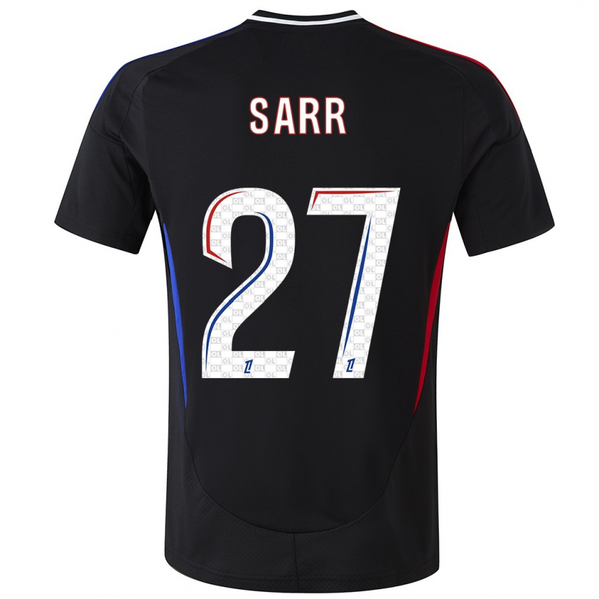 Herren Fußball Amin Sarr #27 Schwarz Auswärtstrikot Trikot 2024/25 T-Shirt Luxemburg