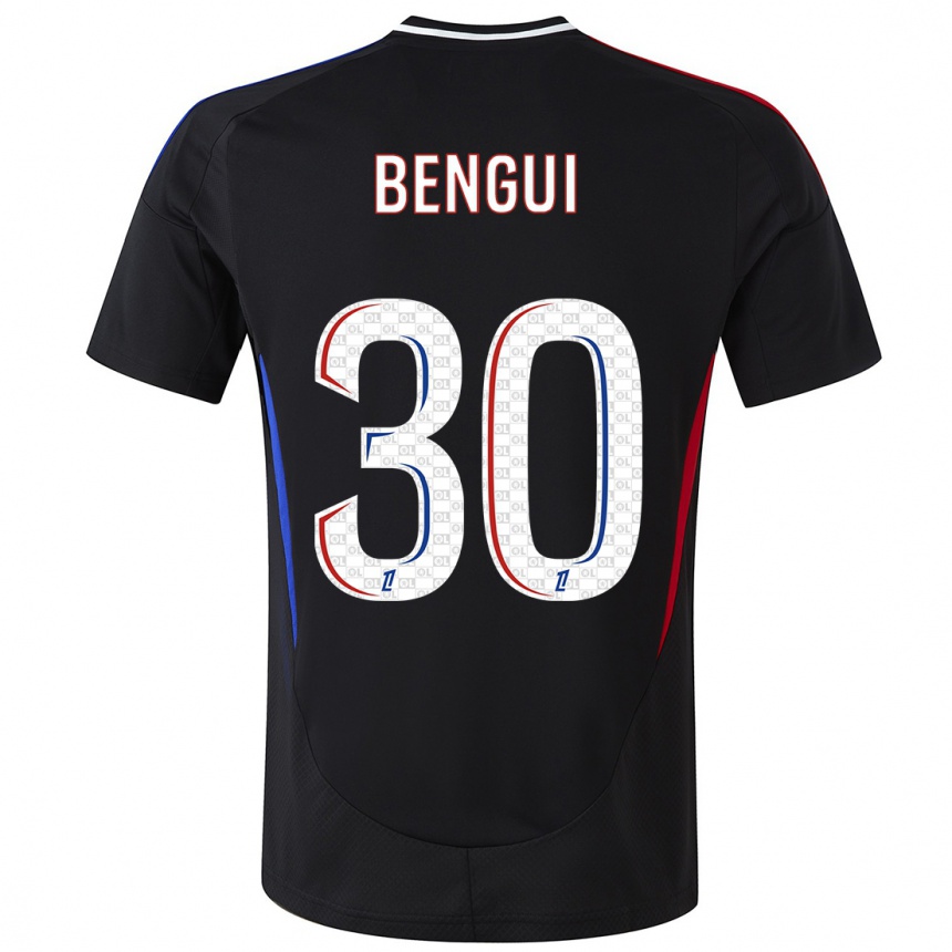 Herren Fußball Justin Bengui Joao #30 Schwarz Auswärtstrikot Trikot 2024/25 T-Shirt Luxemburg