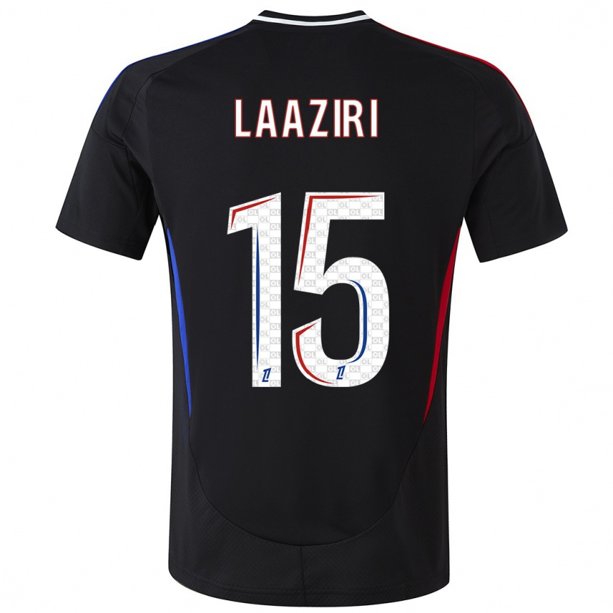 Herren Fußball Achraf Laaziri #15 Schwarz Auswärtstrikot Trikot 2024/25 T-Shirt Luxemburg