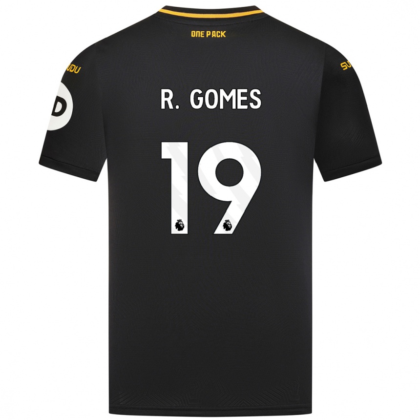 Herren Fußball Rodrigo Gomes #19 Schwarz Auswärtstrikot Trikot 2024/25 T-Shirt Luxemburg