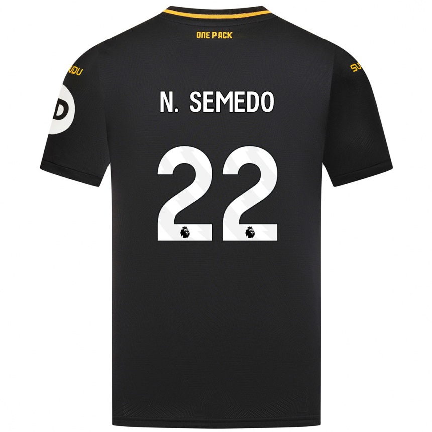 Herren Fußball Nélson Semedo #22 Schwarz Auswärtstrikot Trikot 2024/25 T-Shirt Luxemburg