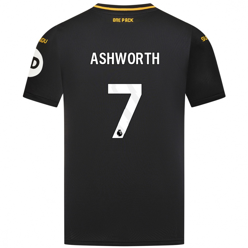 Herren Fußball Fin Ashworth #7 Schwarz Auswärtstrikot Trikot 2024/25 T-Shirt Luxemburg