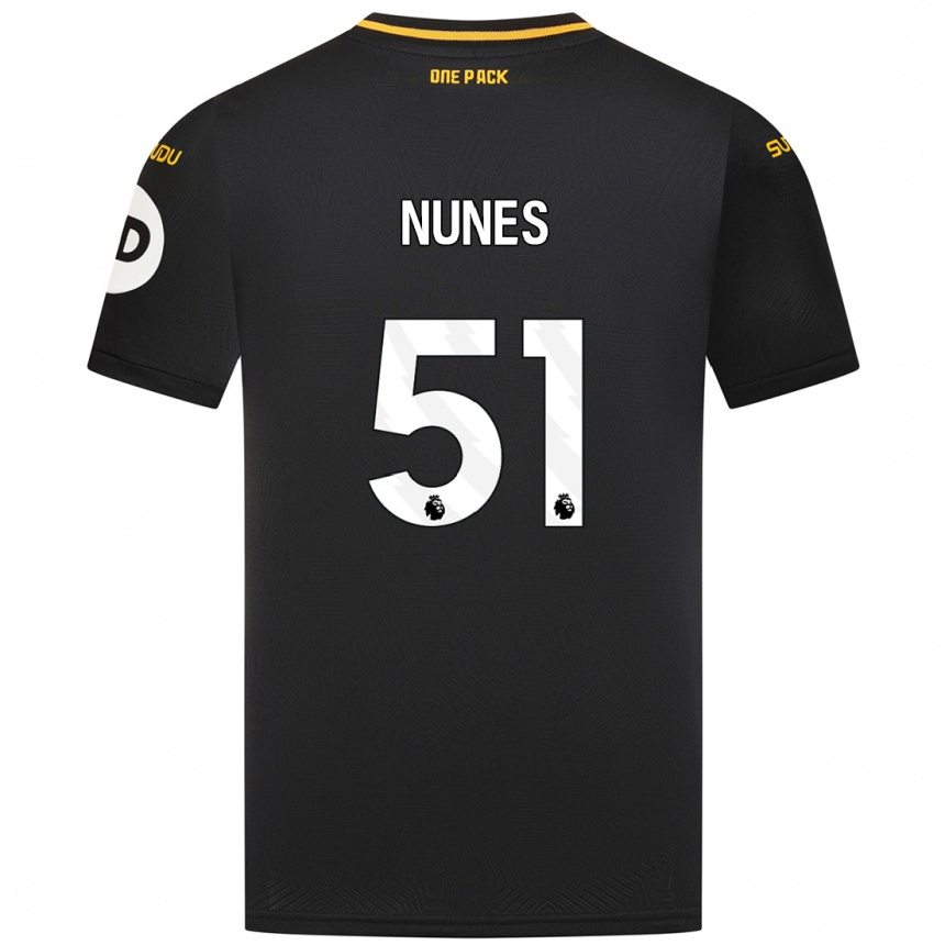 Herren Fußball Grazi Nunes #51 Schwarz Auswärtstrikot Trikot 2024/25 T-Shirt Luxemburg