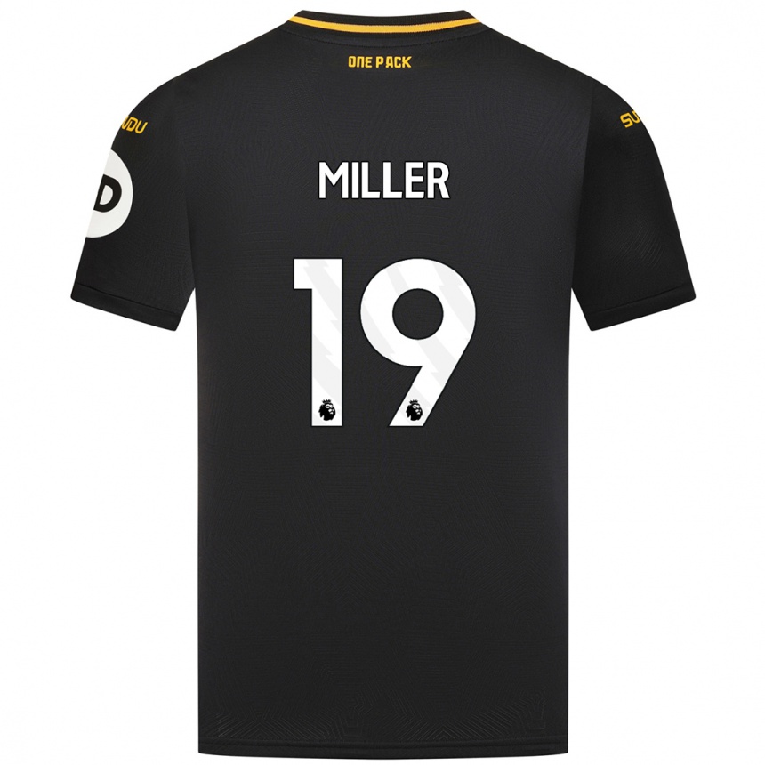 Herren Fußball Ali Miller #19 Schwarz Auswärtstrikot Trikot 2024/25 T-Shirt Luxemburg