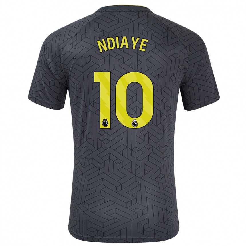 Herren Fußball Iliman Ndiaye #10 Schwarz Gelb Auswärtstrikot Trikot 2024/25 T-Shirt Luxemburg