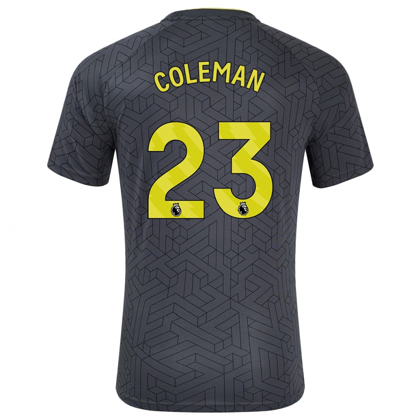 Herren Fußball Seamus Coleman #23 Schwarz Gelb Auswärtstrikot Trikot 2024/25 T-Shirt Luxemburg