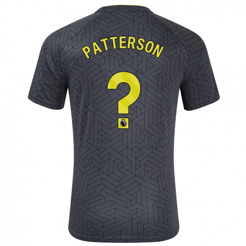 Herren Fußball Jack Patterson #0 Schwarz Gelb Auswärtstrikot Trikot 2024/25 T-Shirt Luxemburg