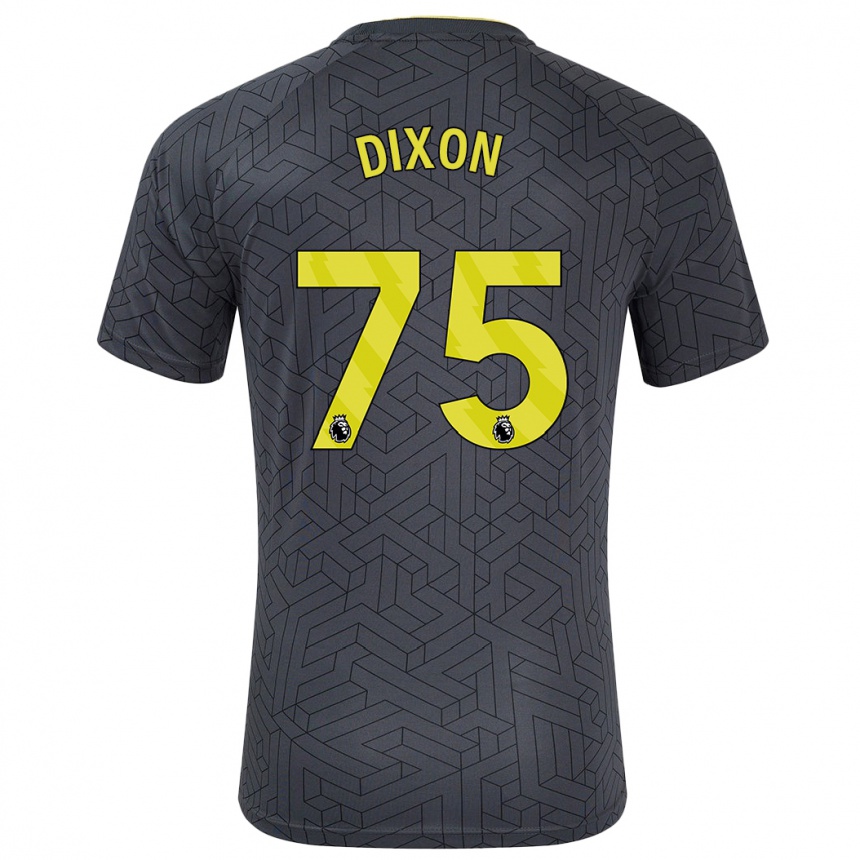 Herren Fußball Roman Dixon #75 Schwarz Gelb Auswärtstrikot Trikot 2024/25 T-Shirt Luxemburg