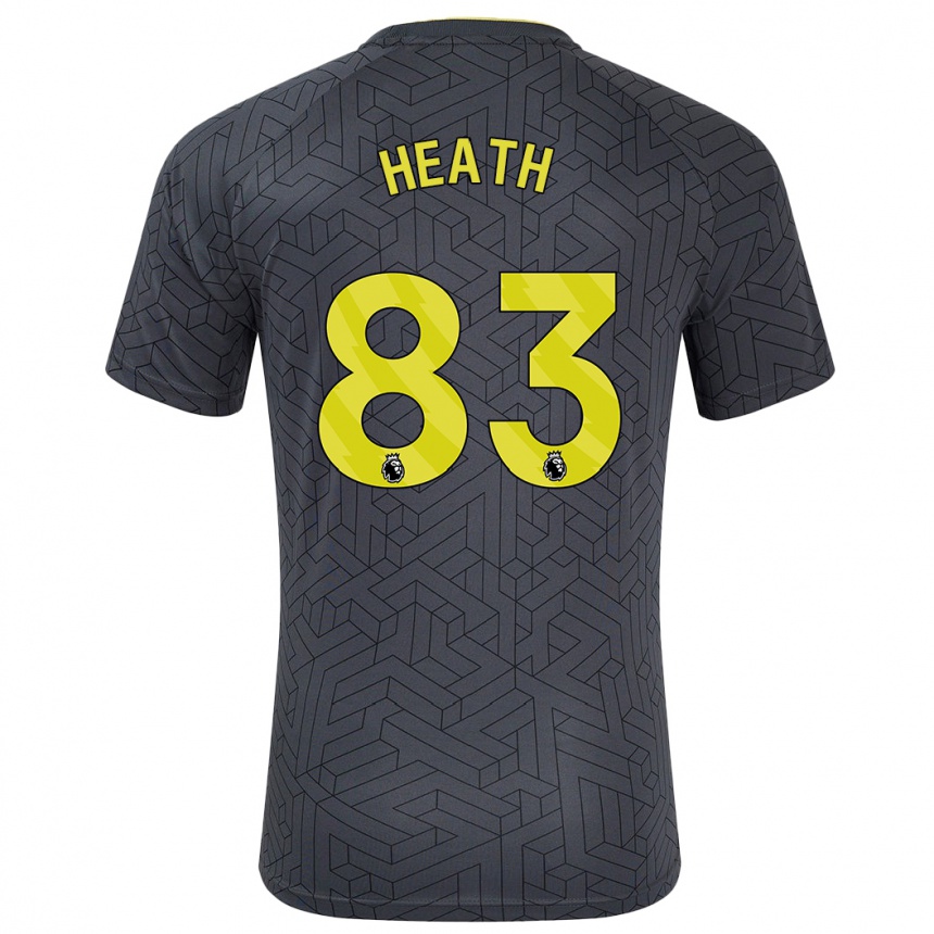 Herren Fußball Isaac Heath #83 Schwarz Gelb Auswärtstrikot Trikot 2024/25 T-Shirt Luxemburg