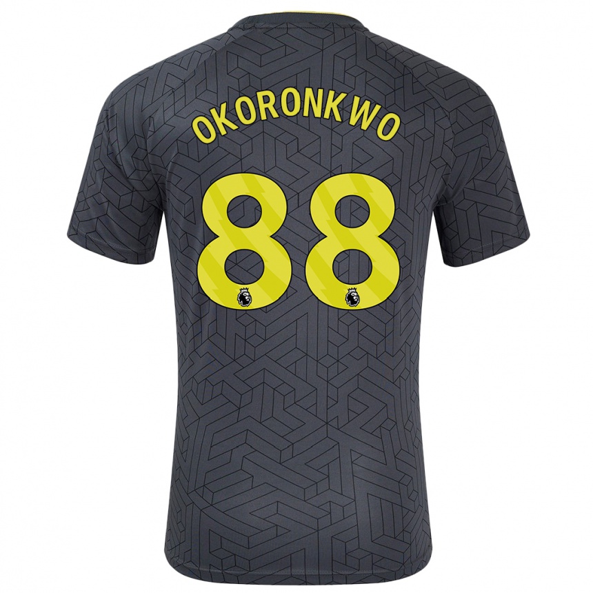 Herren Fußball Francis Okoronkwo #88 Schwarz Gelb Auswärtstrikot Trikot 2024/25 T-Shirt Luxemburg