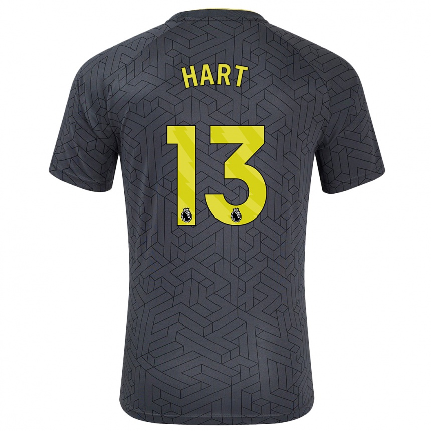 Herren Fußball Libby Hart #13 Schwarz Gelb Auswärtstrikot Trikot 2024/25 T-Shirt Luxemburg