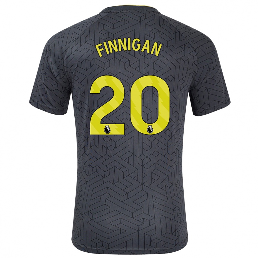 Herren Fußball Megan Finnigan #20 Schwarz Gelb Auswärtstrikot Trikot 2024/25 T-Shirt Luxemburg