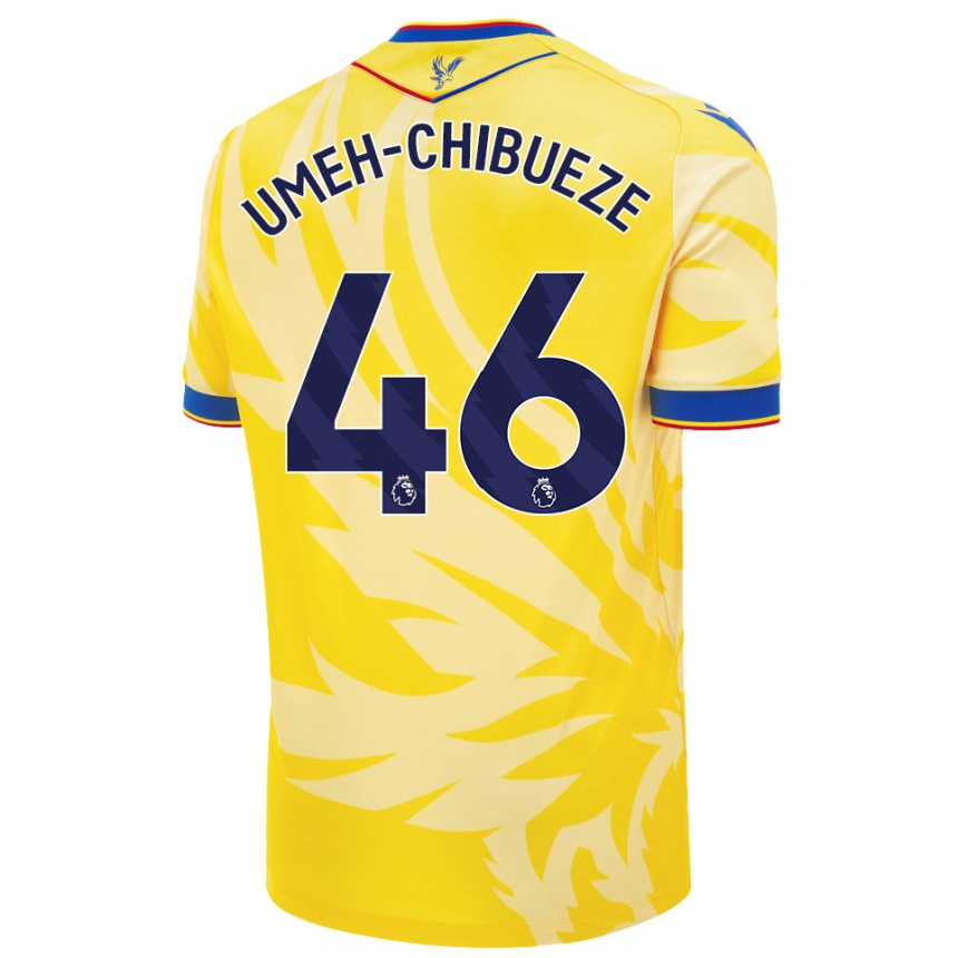 Herren Fußball Franco Umeh-Chibueze #46 Gelb Auswärtstrikot Trikot 2024/25 T-Shirt Luxemburg