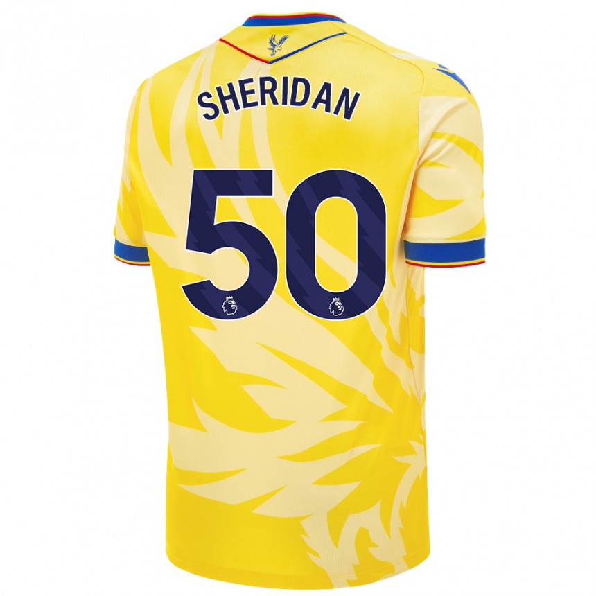 Herren Fußball Joe Sheridan #50 Gelb Auswärtstrikot Trikot 2024/25 T-Shirt Luxemburg