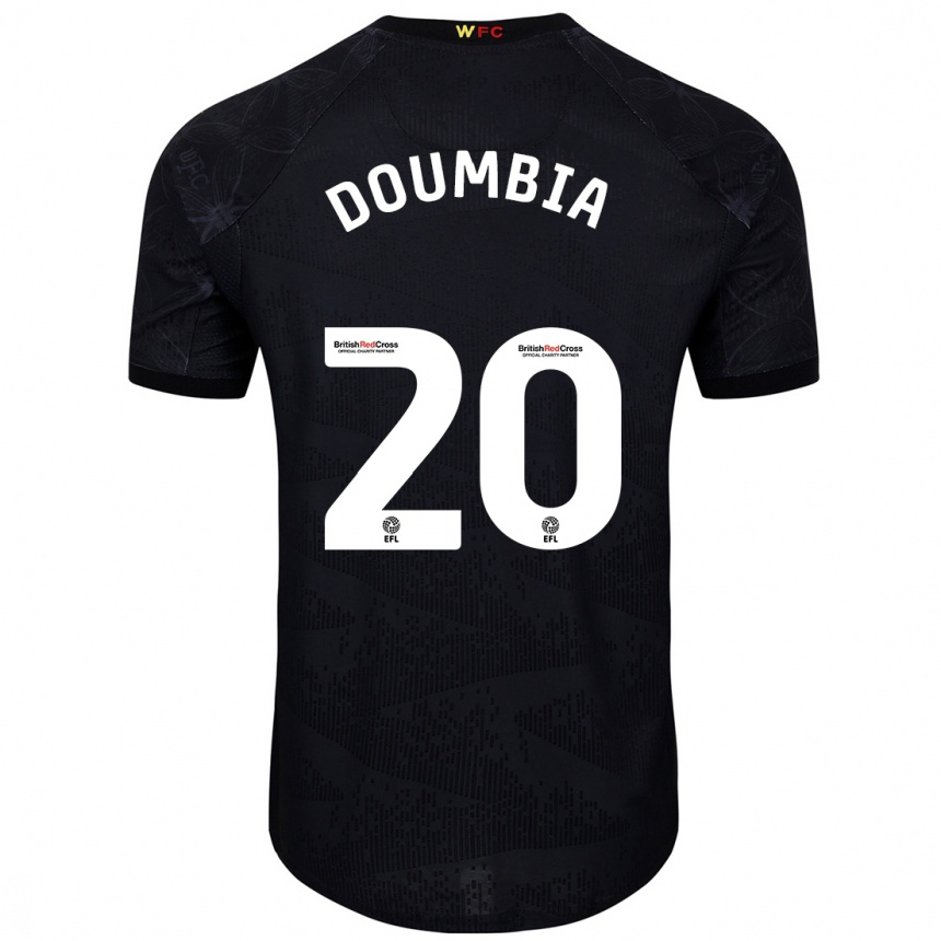 Herren Fußball Mamadou Doumbia #20 Schwarz Weiß Auswärtstrikot Trikot 2024/25 T-Shirt Luxemburg