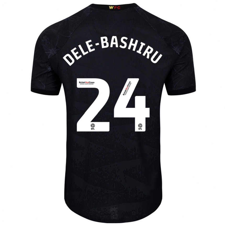 Herren Fußball Tom Dele-Bashiru #24 Schwarz Weiß Auswärtstrikot Trikot 2024/25 T-Shirt Luxemburg