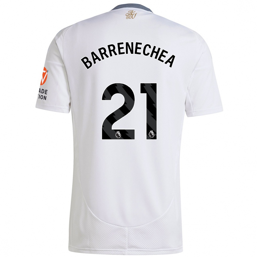 Herren Fußball Enzo Barrenechea #21 Weiß Auswärtstrikot Trikot 2024/25 T-Shirt Luxemburg