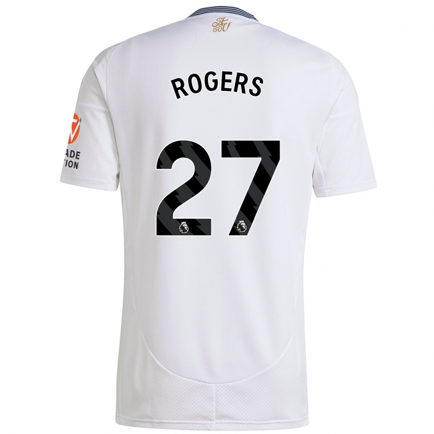 Herren Fußball Morgan Rogers #27 Weiß Auswärtstrikot Trikot 2024/25 T-Shirt Luxemburg