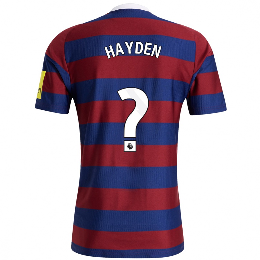 Herren Fußball Isaac Hayden #0 Burgunderrot Marineblau Auswärtstrikot Trikot 2024/25 T-Shirt Luxemburg