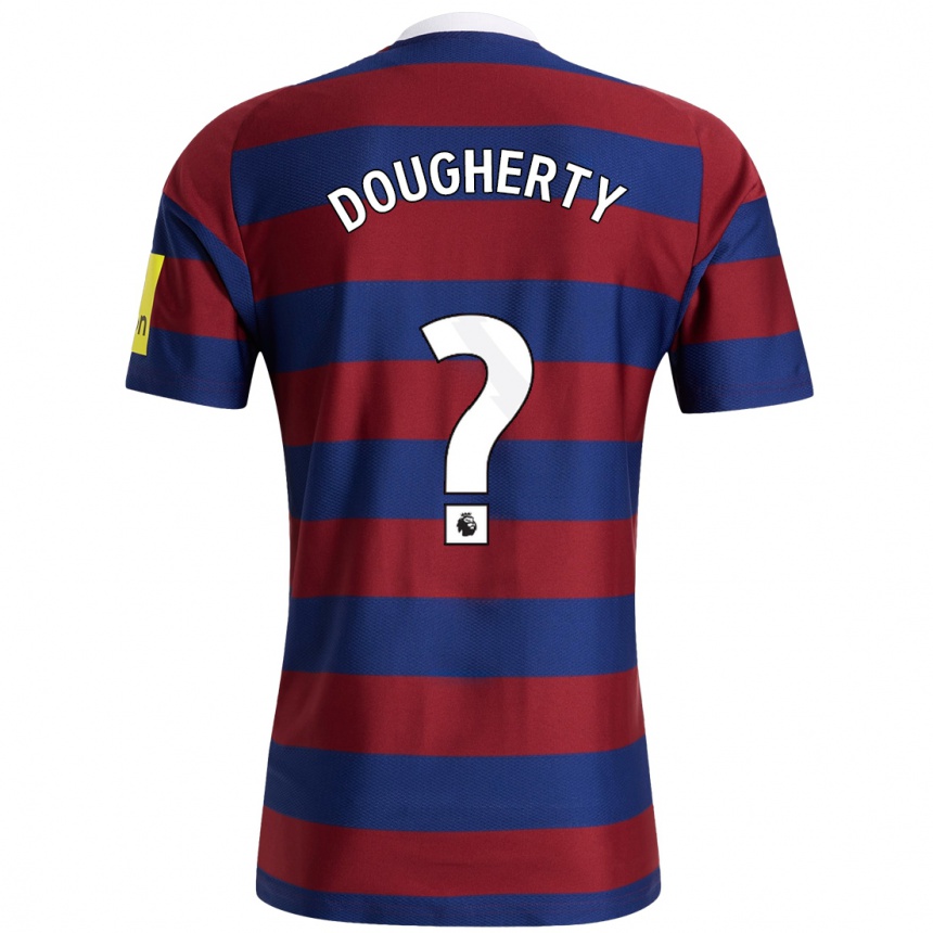 Herren Fußball Ryan Dougherty #0 Burgunderrot Marineblau Auswärtstrikot Trikot 2024/25 T-Shirt Luxemburg