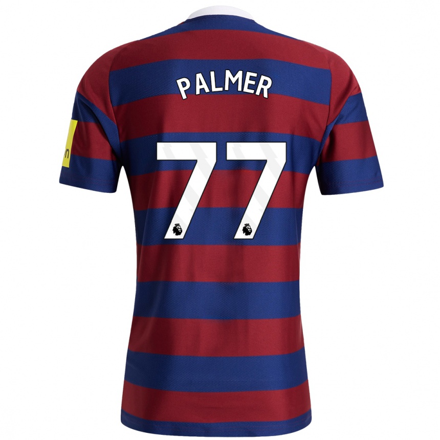 Herren Fußball Darren Palmer #77 Burgunderrot Marineblau Auswärtstrikot Trikot 2024/25 T-Shirt Luxemburg