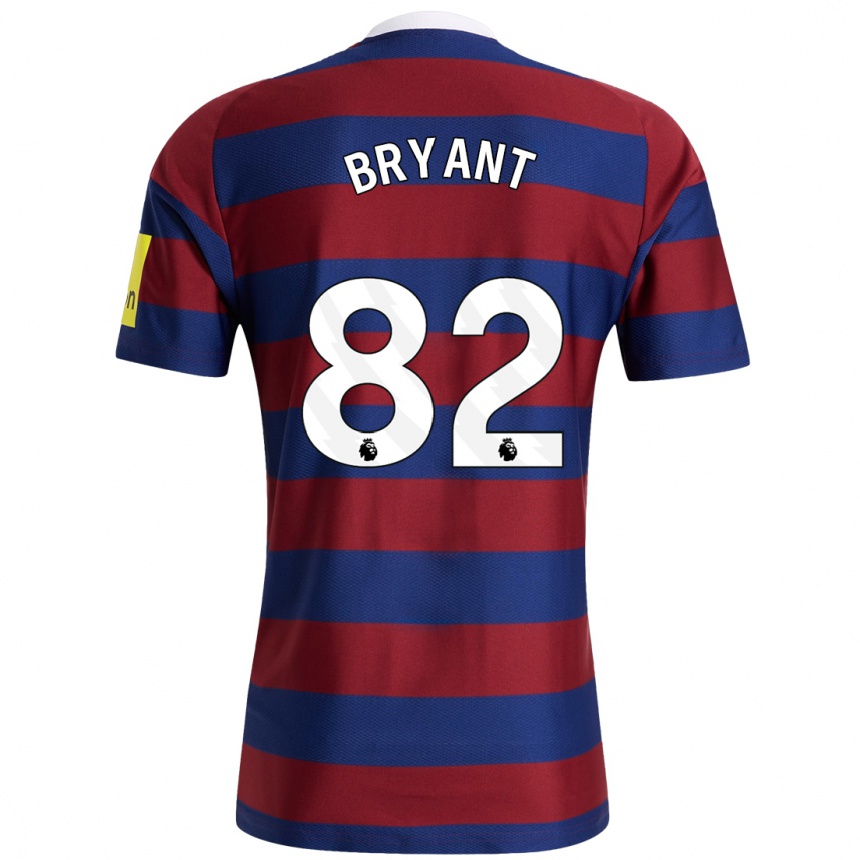 Herren Fußball Thomas Bryant #82 Burgunderrot Marineblau Auswärtstrikot Trikot 2024/25 T-Shirt Luxemburg