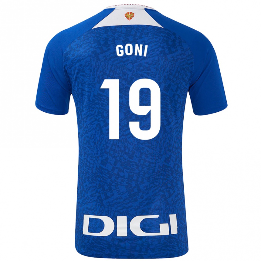 Herren Fußball Marcos Goñi #19 Königsblau Auswärtstrikot Trikot 2024/25 T-Shirt Luxemburg