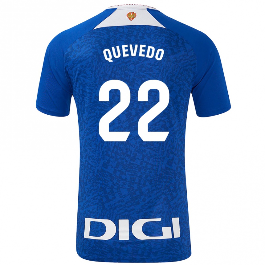 Herren Fußball Ugaitz Quevedo #22 Königsblau Auswärtstrikot Trikot 2024/25 T-Shirt Luxemburg