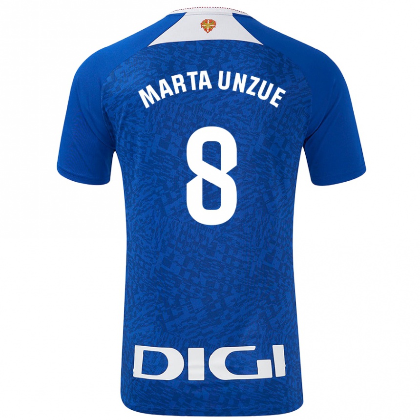 Herren Fußball Marta Unzué Urdániz #8 Königsblau Auswärtstrikot Trikot 2024/25 T-Shirt Luxemburg