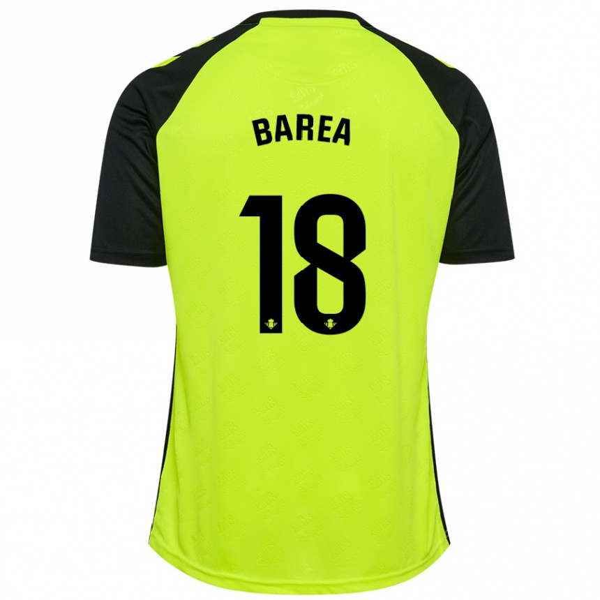 Herren Fußball Ismael Barea #18 Fluoreszierendes Gelb Schwarz Auswärtstrikot Trikot 2024/25 T-Shirt Luxemburg