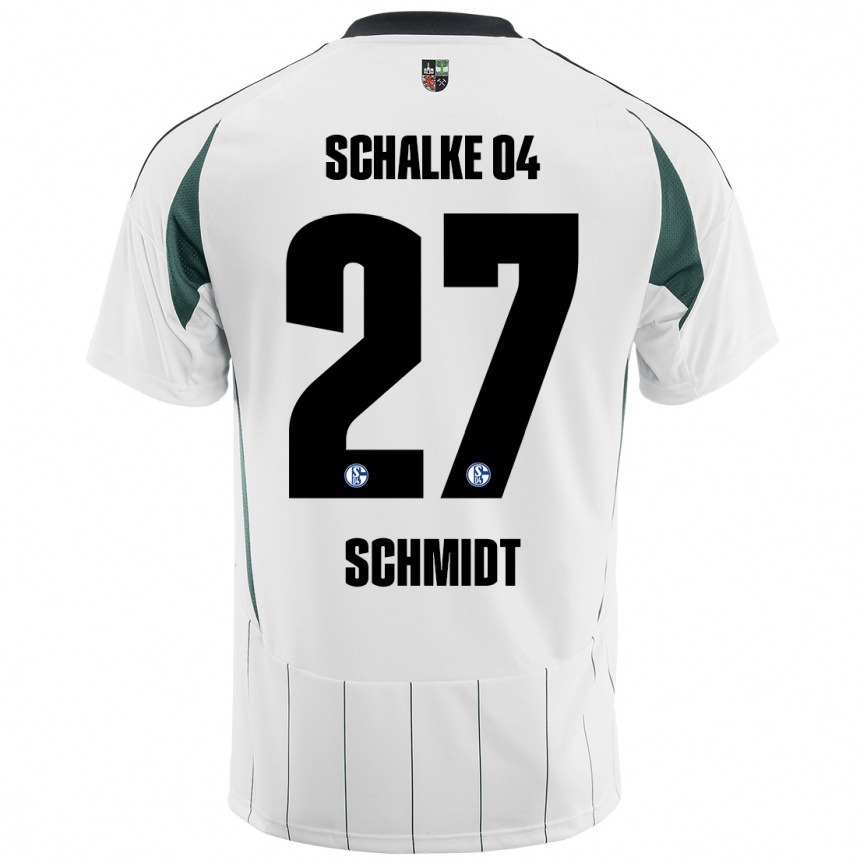 Herren Fußball Tim Schmidt #27 Weiß Grün Auswärtstrikot Trikot 2024/25 T-Shirt Luxemburg