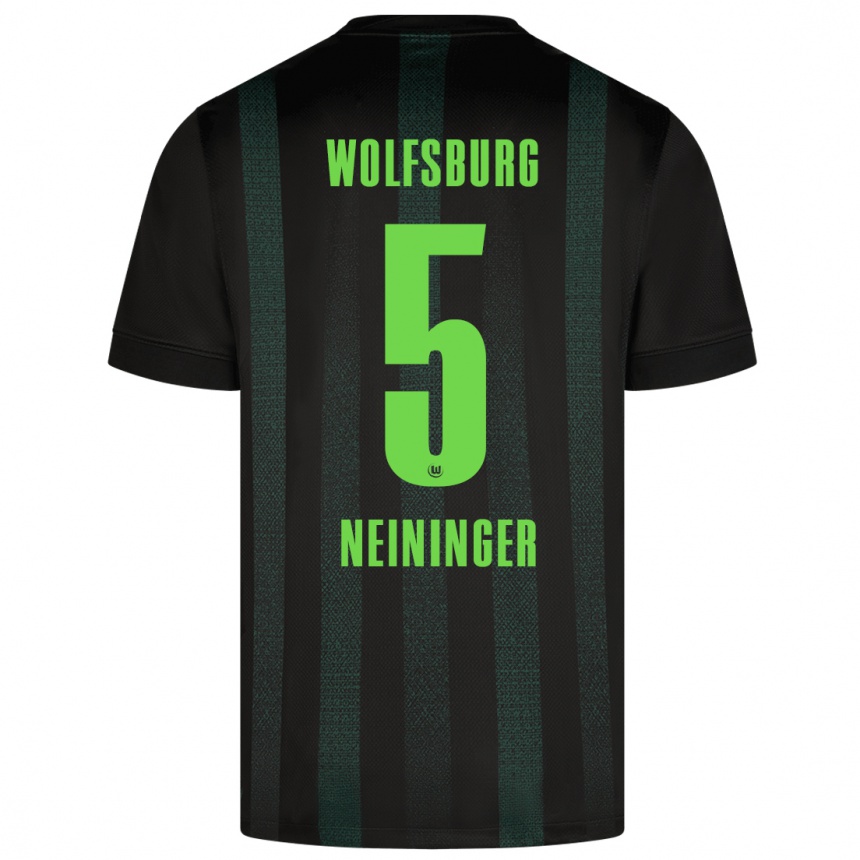 Herren Fußball Tim Neininger #5 Dunkelgrün Auswärtstrikot Trikot 2024/25 T-Shirt Luxemburg