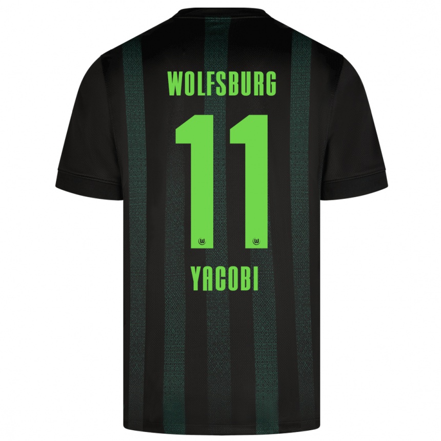 Herren Fußball Nilas Yacobi #11 Dunkelgrün Auswärtstrikot Trikot 2024/25 T-Shirt Luxemburg