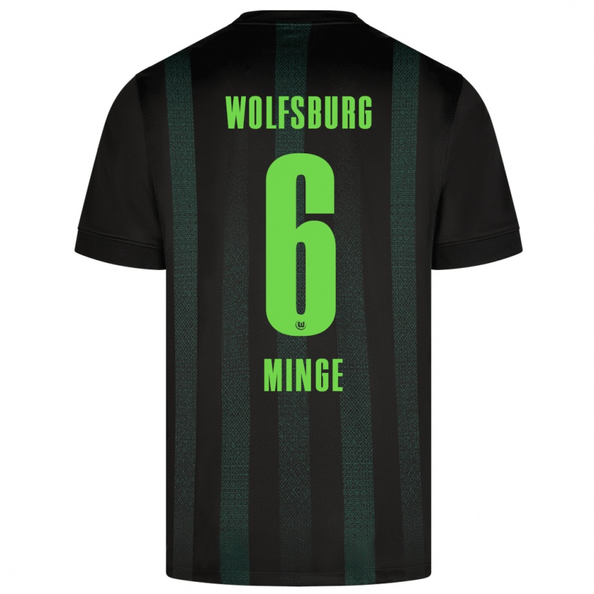 Herren Fußball Janina Minge #6 Dunkelgrün Auswärtstrikot Trikot 2024/25 T-Shirt Luxemburg