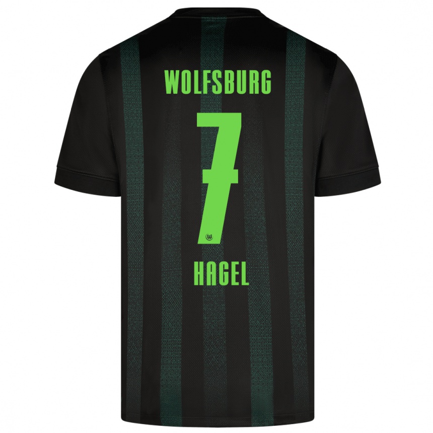 Herren Fußball Chantal Hagel #7 Dunkelgrün Auswärtstrikot Trikot 2024/25 T-Shirt Luxemburg