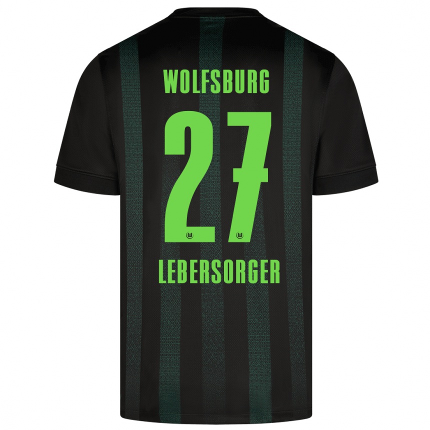 Herren Fußball Kevin Lebersorger #27 Dunkelgrün Auswärtstrikot Trikot 2024/25 T-Shirt Luxemburg