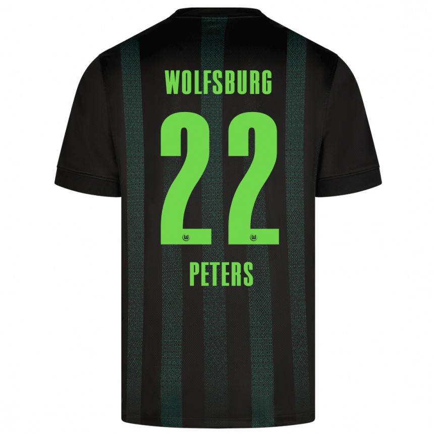 Herren Fußball Laurin Peters #22 Dunkelgrün Auswärtstrikot Trikot 2024/25 T-Shirt Luxemburg