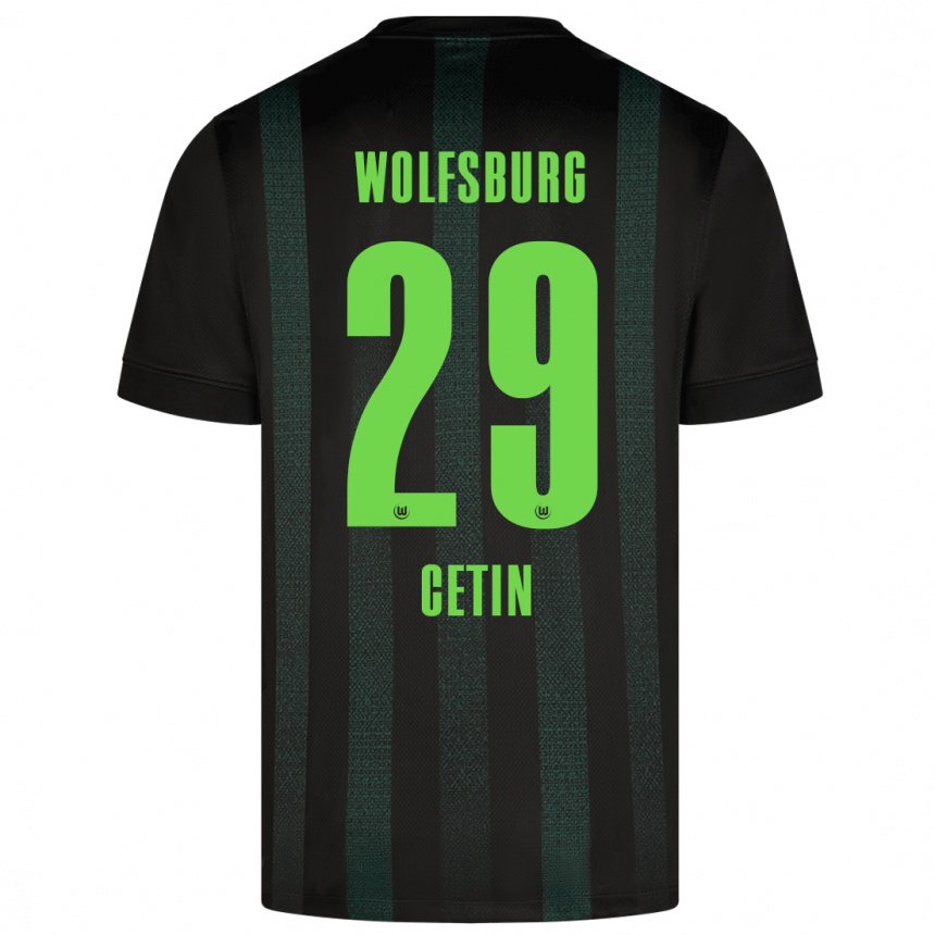 Herren Fußball Erkan Cetin #29 Dunkelgrün Auswärtstrikot Trikot 2024/25 T-Shirt Luxemburg