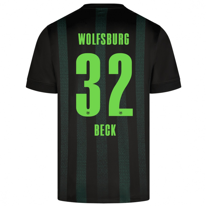 Herren Fußball Kiara Beck #32 Dunkelgrün Auswärtstrikot Trikot 2024/25 T-Shirt Luxemburg