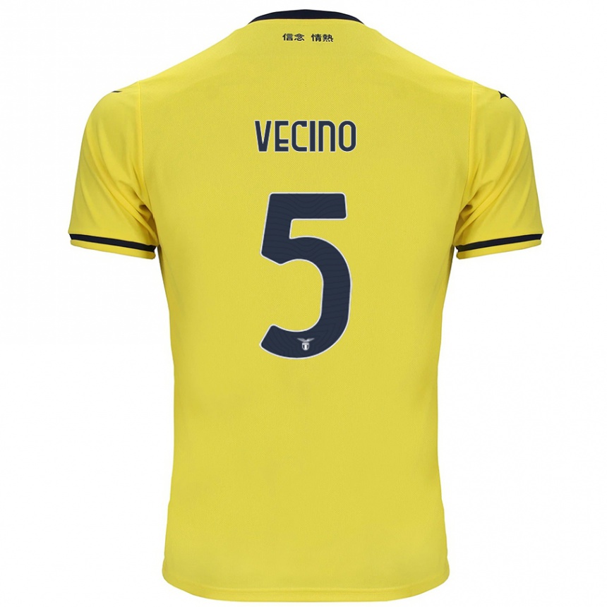 Herren Fußball Matías Vecino #5 Gelb Auswärtstrikot Trikot 2024/25 T-Shirt Luxemburg