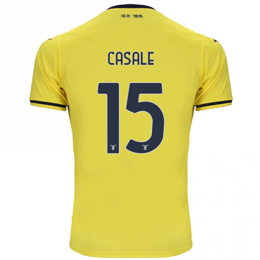 Herren Fußball Nicolò Casale #15 Gelb Auswärtstrikot Trikot 2024/25 T-Shirt Luxemburg